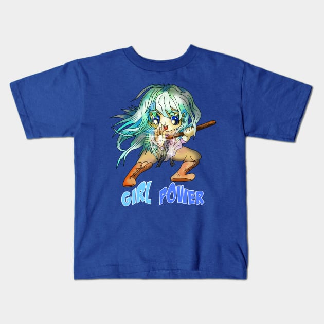 girl power warrior elf Kids T-Shirt by cuisinecat